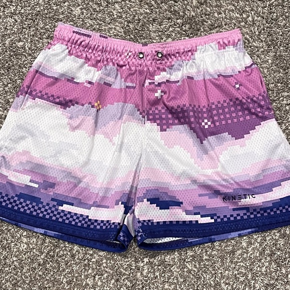 Men's Pink and Purple Shorts - Picture 1 of 6